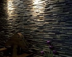 Dřevěná lodní mozaika  - obkladový panel 300 x 300 x 10 - 20 mm (0,09 m²)