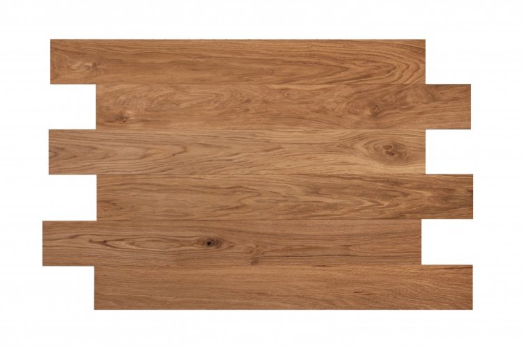 DUB RIVER, 120 x 1000 mm - POSLEDNÉ BALENIE - 0,84 m² (7 kusov), kartáčovaný povrch, olej vytvrdený UV žiarením - 2D drevený obklad