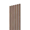 Akustický panel - OŘECH DÝHA, MDF, ŠEDÝ akustický podklad FILC, 300 x 2750 mm - Povrchová úprava dýhy: Olejovaná