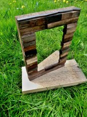 SULAWESI C - Zrcadlo obložené dřevem, 290 x 210 mm