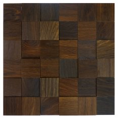 DUB TABÁK 50, samolepící panel 300 x 300 mm (0,09 m²) - dřevěná mozaika 3D