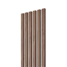 VZOREK - Akustický panel - OŘECH DÝHA, MDF, ŠEDÝ akustický podklad FILC,  100 x 200 mm