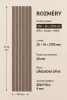 Akustický panel - OŘECH DÝHA, MDF, ŠEDÝ akustický podklad FILC, 300 x 2750 mm - Povrchová úprava dýhy: Olejovaná