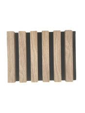 Akustický panel - DUB PŘÍRODNÍ, MDF + FOLIE FINISH 3D, ČERNÝ akustický podklad FILC, 300 x 220 mm