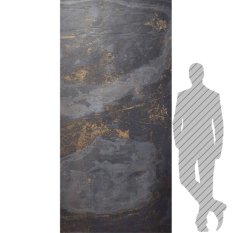 Kamenná dýha - Black Slate Gold, 1220 x 2800 x 3 mm