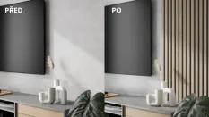 Akustický panel - DUB SONOMA, MDF + FÓLIA FINISH 3D, ČIERNY akustický podklad FILC, 300 x 2750 mm
