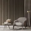 Akustický panel ACOUSTIC LINE - hakira beige | čierna, 2650 x 245 x 22 mm, lamely MDF + FINISH FOLE, akustický podklad FILC