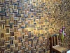 Drevená lodná mozaika - obkladový panel 300 x 300 x 7-14 mm (0,09 m²)