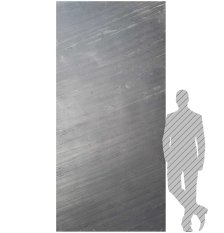 Kamenná dýha - Line Black, 1220 x 3050 x 3 mm