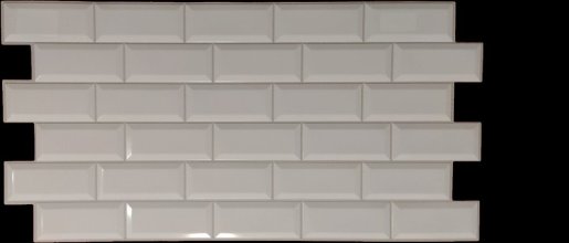 PVC dekorační panely - Brick white modern, 960 x 485 x 0,35 mm