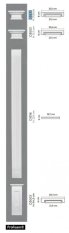 Pilaster - 168 x 317 x 80 mm