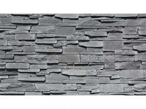 Betónový obklad, Z BETÓNU, GRENADA 5 - graphite, stredne sivá, 550 x 117 mm, hrúbka 22-38 mm, 0.32 m2