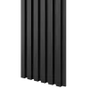 Dřevěné lamely ÚZKÉ na ČERNÉ desce (MDF), ČERNÁ MATNÁ, FINISH FOLIE, 24 x 300 x 2750 mm (0,825 m2)