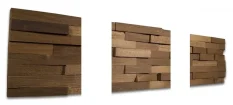SPLITT MINI WOOD,  DUB TERMO, 8 řad, štípaný obklad  - balení obsahuje 3 kusy panelů (180 x 180 mm)
