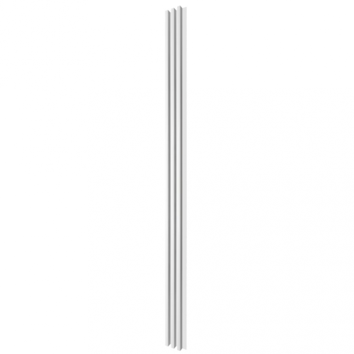 LINEA 3 drevené lamely na doske - biela | biela, 2750 x 176 x 40 mm
