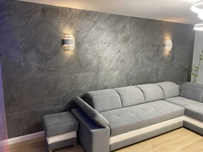 Kamenná dýha - Silver Grey, 1220 x 2440 x 3 mm