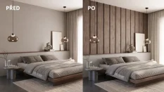 Designový obkladový panel JAPANDI (MDF), OŘECH DÝHA, 24 x 300 x 2750 mm (0,825 m2)