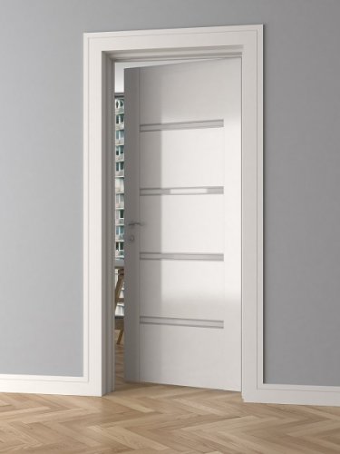 Orámování bezobložkových dveří – HLADKÉ, tvrdý plast PolyForce (HD Polymer), základní bílý nátěr (přetíratelný), 110 x 15 x 2400 mm