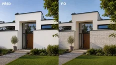 Cihlový obklad, Z BETONU, BOSTON 2 - white, bílá, 222 x 73 mm, tloušťka 8-21 mm, 0.52 m2