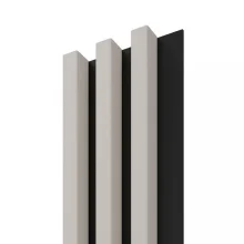 LINEA SLIM 3 drevené lamely na doske - japandi | čierna, 2650 x 150 x 30 mm