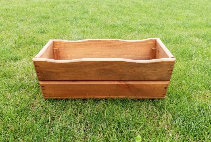 Truhlík 44 / 64 cm - zelený, hnedý, prírodný - Farba: Stredne hnedá, Rozmer: 170 x 440 x 220 mm