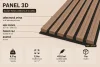 Akustický panel - OŘECH DÝHA, MDF, ČERNÝ akustický podklad FILC, 300 x 2750 mm - Povrchová úprava dýhy: Olejovaná