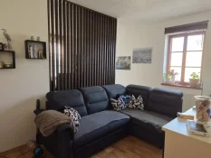 Dělící lamelová stěna - OŘECH, (kompletní sada), MDF + FINISH FOLIE, 29 předpřipravených šířek od 510 do 2750 mm, libovolná výška (maximálně 2750 mm), 70 mm tloušťka příčky