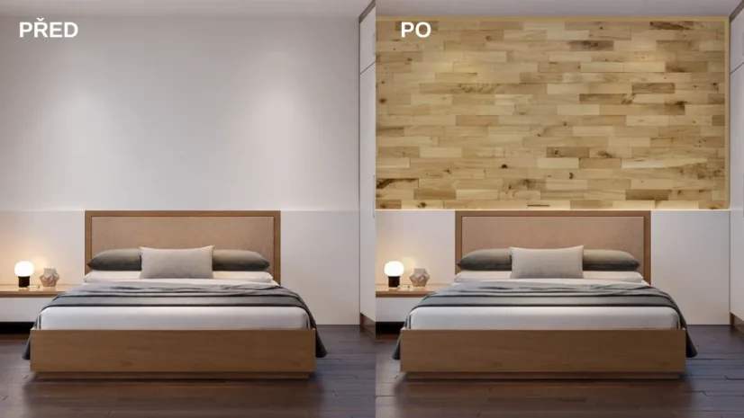DUB RUSTIKÁLNY 400 (400 x 80 mm) - drevený obklad, lamela 3D - Povrchová úprava: Kartáčovaný - olejovaný