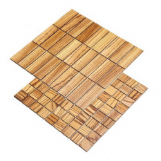 ZEBRANO mozaika 2D - dřevěný obklad do koupelny a kuchyně