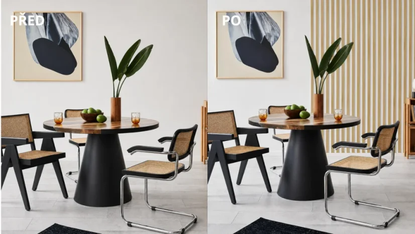 Dřevěné lamely ŠIROKÉ na BÍLÉ desce (MDF), EVROPSKÝ DUB CPL, 46 x 300 x 2750 mm (0,825 m2)