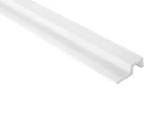 Koncový profil na vodotesný lamelový panel (dve lamely) - pravý - 2700 x 62 x 20 mm - BIELY