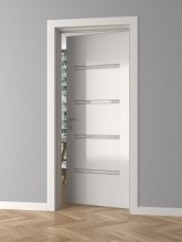 Orámovanie bezrámových dverí – HLADKÉ, tvrdý plast PolyForce (HD Polymér), základný biely náter (pretierateľný), 81 x 10 x 2400 mm