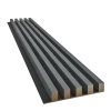 Dřevěné lamely ŠIROKÉ na ČERNÉ desce (MDF), GRAFIT (ANTRACIT), 46 x 300 x 2750 mm (0,825 m2)