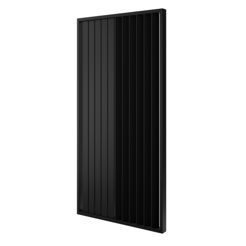 Dělící lamelová stěna - ČERNÁ, (kompletní sada), MDF + FINISH FOLIE, 29 předpřipravených šířek od 510 do 2750 mm, libovolná výška (maximálně 2750 mm), 70 mm tloušťka příčky - Typ lamel: Otočné
