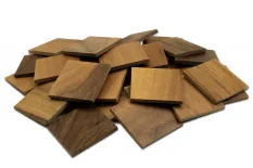 VZOREK - OŘECH 50 (50 x 50 mm) - 6 mm, Broušený (olejovaný) - rozměr vzorku: 7 ks