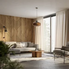 Veľkoformátový lamelový panel HELSINKI - DUBOVÁ DYHA, 600 x 2750 x 11 mm, ČIERNY MDF PANEL