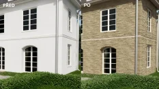 Betonový obklad, Z BETONU, LYON 1 - BEIGE, hnědošedá, 145 x 545 mm, tloušťka 16-27 mm, 0.54 m2