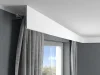 Garnižová LED osvetľovacia lišta, NEPRIAME OSVETLENIE, tvrdý plast PolyForce (HD Polymer), základný biely náter (pretierateľný), 148 x 46 x 2400 mm
