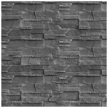 Kamenný obklad, Z BETONU, SAKURA 2, tmavě šedá, 145 x 550 mm, tloušťka 14 - 26 mm, 0.48 m2