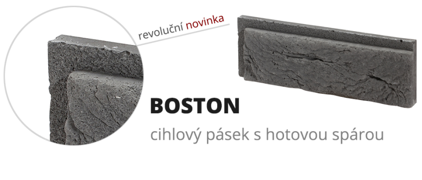 Cihlový obklad, Z BETONU, BOSTON 3 - beige, světlá, 222 x 73 mm, tloušťka 8-21 mm, 0.52 m2