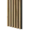 Dřevěné lamely ÚZKÉ na ČERNÉ desce (MDF), DUB WOTAN, FINISH FOLIE, 24 x 300 x 2750 mm (0,825 m2)