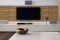 VZORKA - Akustický panel - DUB, MASÍVNE LAMELY, čierny akustický PET podklad - rozmer vzorky: 160 x 200 mm