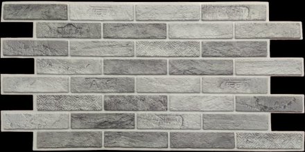 PVC dekorační panely - Old Black Brick, 960 x 485 x 0,35 mm