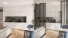Dělící lamelová stěna - ČERNÁ, (kompletní sada), MDF + FINISH FOLIE, 29 předpřipravených šířek od 510 do 2750 mm, libovolná výška (maximálně 2750 mm), 70 mm tloušťka příčky - Typ lamel: Kolmo k základně