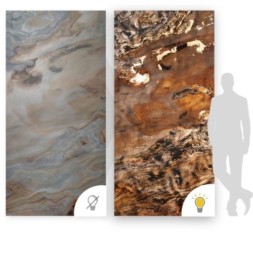 Kamenná dýha - Indian Autumn - transparentní, 1220 x 2440 x 3 mm