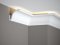 Stropní LED osvětlovací lišta, NEPŘÍMÉ OSVĚTLENÍ, tvrdý plast PolyForce (HD Polymer), základní bílý nátěr (přetíratelný), 83 x 92 x 2000 mm