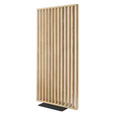 Dělící lamelová stěna s podstavcem - volně stojící, 990 x 2005 mm, (MDF), DUBOVÁ DÝHA