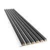 Dřevěné lamely ÚZKÉ na BÍLÉ desce (MDF), ČERNÁ MATNÁ, FINISH FOLIE, 24 x 300 x 2750 mm (0,825 m2)