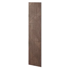 Velkoformátový lamelový panel ISLA - DÝHA Z AMERICKÉHO OŘECHU, 600 x 2750 x 11 mm, ČERNÝ MDF PANEL