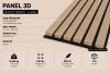ATYPICKÝ PRODUKT - Akustický panel - DUB PŘÍRODNÍ, MDF + FOLIE FINISH 3D, ČERNÝ akustický podklad FILC, 300 x 1371 mm